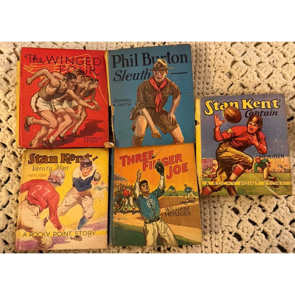 5 SAALFIELD SPORTS BOOKS Stan Kent Winged Four Stan Kent 5 Three Finger Joe
